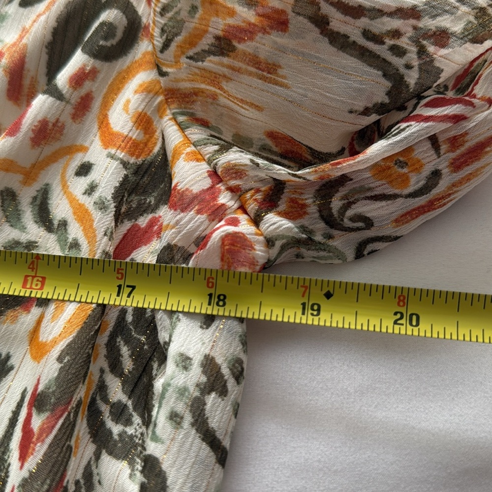 Bohemian Print Tie-Front Blouse - Picture 4 of 5